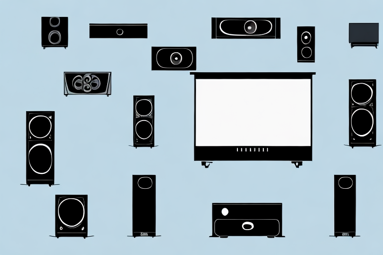 A home theater system with a tv connected to it