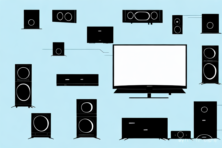 A panasonic home theater system connected to a television