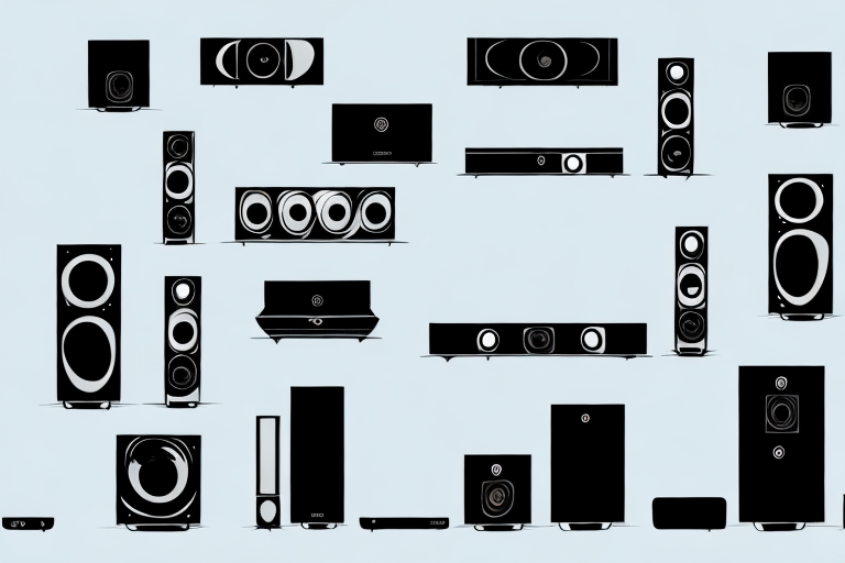A home theater system setup with all the components