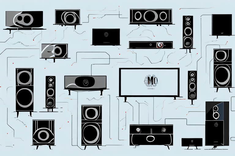A home theater system with all the necessary components connected
