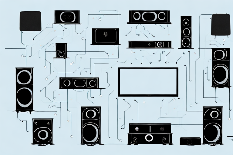 A home theater system with all its components connected