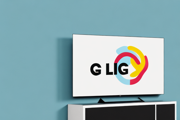 A wall with an lg tv mounted on it