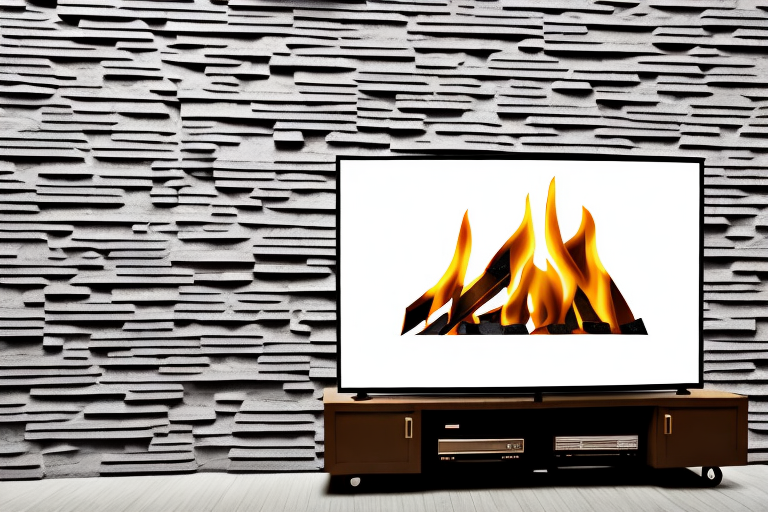 A brick fireplace with a flat-screen tv mounted on it