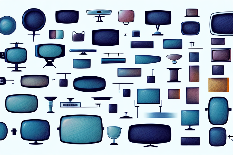 A variety of tv mounts with different features and shapes