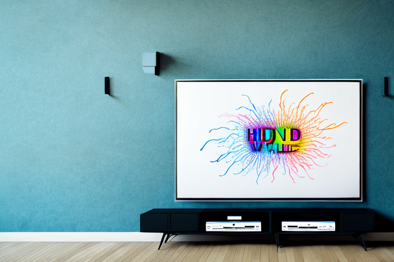 A wall-mounted tv with the cords hidden behind the wall