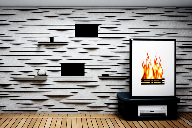 A brick fireplace with a mounted television above it