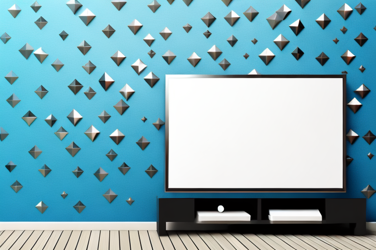 A wall with metal studs and a tv being mounted on it