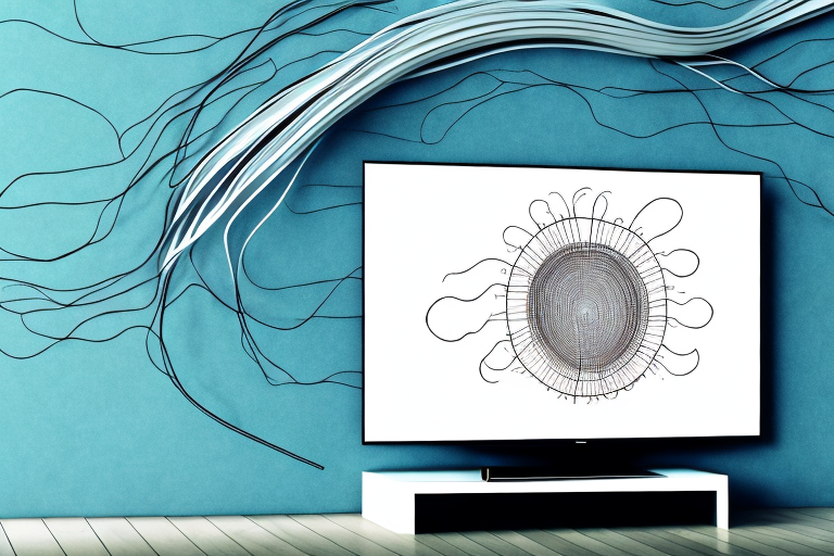 A wall-mounted tv with hidden wires