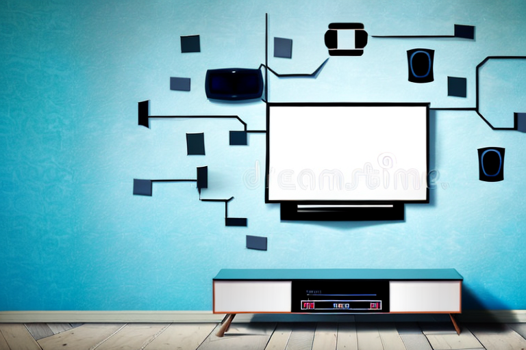 A wall with a tv mount installed behind it