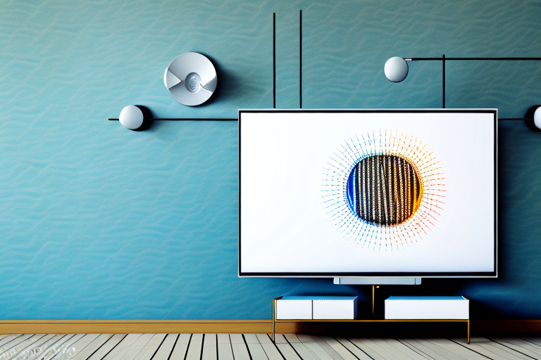 A wall-mounted tv with the cables hidden behind it
