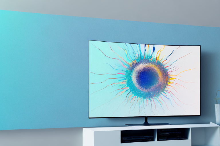 A samsung 4k tv mounted on a wall
