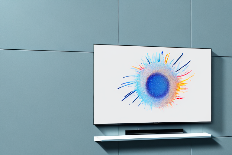 A wall-mounted samsung 80r tv