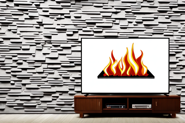 A brick fireplace with a flat-screen tv mounted on the wall
