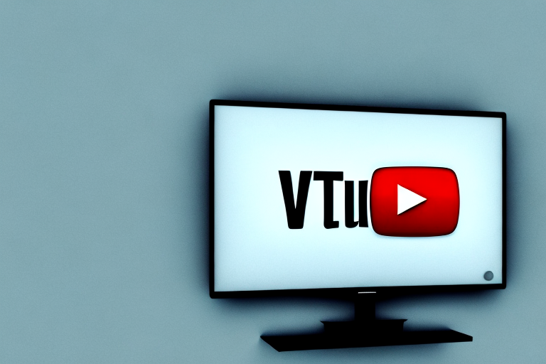 A television mounted on a wall with the youtube logo in the background