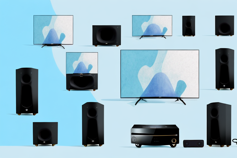 A yamaha yht-4950u 4k home theatre system connected to a tv