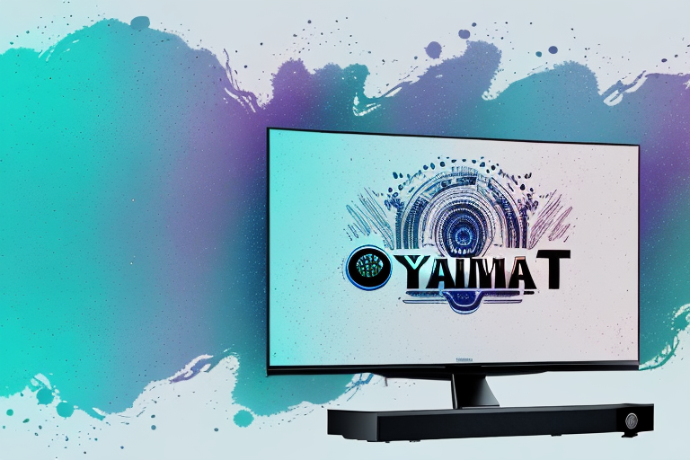 A yamaha yht-4950u 4k soundbar connected to a television