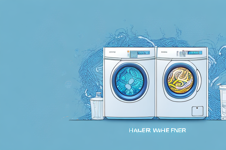 A haier washer with an f24 error code displayed on the screen